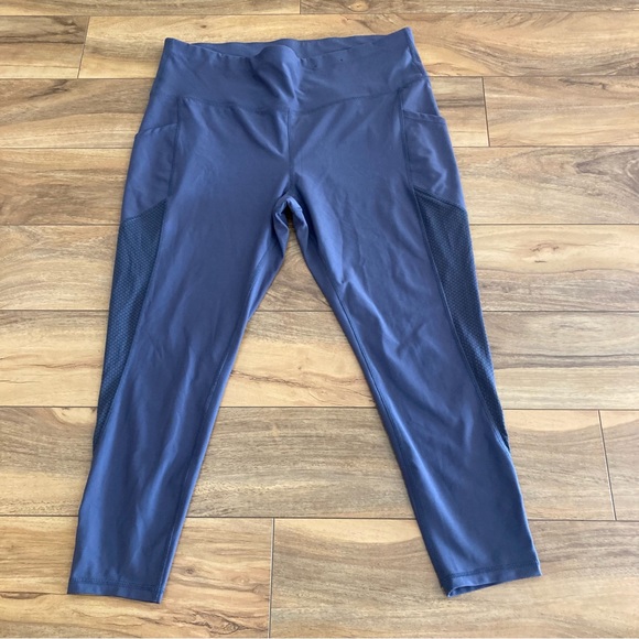 Xersion Train Womens High Rise Gray Quick Dry 7/8 Ankle Leggings - Picture 12 of 16